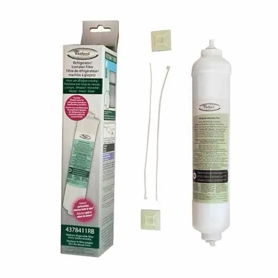 Filtros externos de agua Filtro externo de agua para refrigeradora junto a su empaque y accesorios
